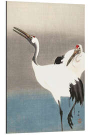 Magnettafel Reiherpaar am Ufer des Flusses