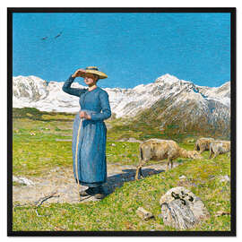 Gerahmter Kunstdruck Mittag in den Alpen