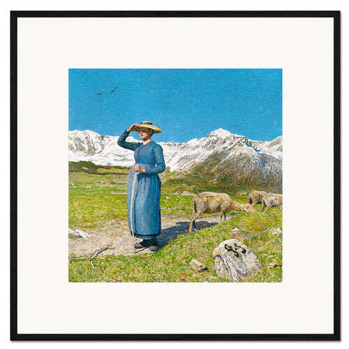 Gerahmter Kunstdruck Mittag in den Alpen
