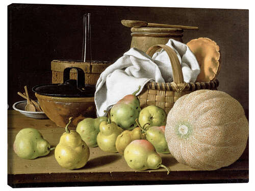Canvas print Still Life with Melon and Pears