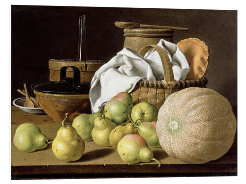 Bilde på skumplate Still Life with Melon and Pears