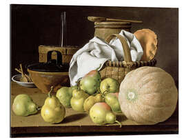 Gallery Print Stillleben mit Melone und Birnen
