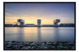 Gerahmter Kunstdruck Kranhäuser in Köln