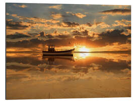 Alumiinitaulu The fishing boat in the sunset