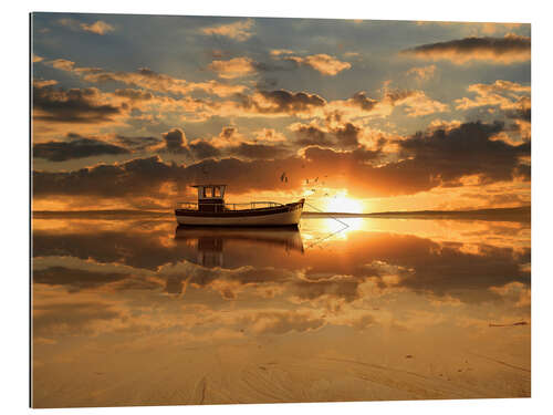 Gallery print The fishing boat in the sunset