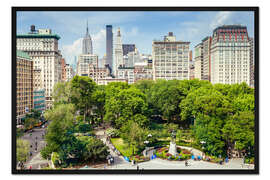 Gerahmter Kunstdruck Sommer in New York City - Union Square