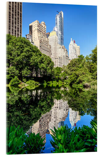 Acrylglasbild New York City - Central Park (the Pond)