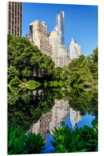 Foam board print New York City - Central Park South (The Pond)