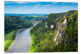 Foam board print Bastei rocks in Saxon Switzerland close to Dresden