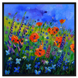 Gerahmter Kunstdruck Bunte Blumenwiese