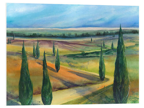 Tableau en PVC Un paysage de Toscane