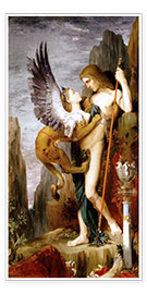Wandbild  Ödipus und die Sphinx - Gustave Moreau