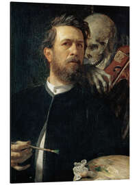 Magnettafel Selbstbildnis mit fiedelndem Tod