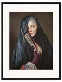 Gerahmter Kunstdruck Dame mit Schleier