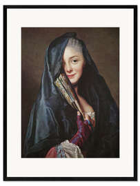 Gerahmter Kunstdruck Dame mit Schleier