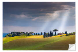 Selvklæbende plakat Tuscany landscape