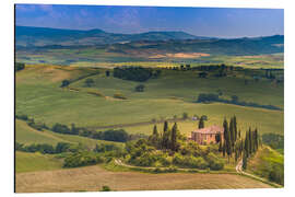 Aluminium print Tuscany Italy