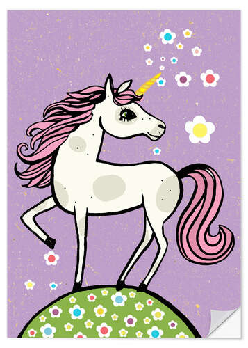 Muursticker Magic dust, the unicorn