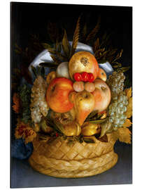 Magnettafel Porträt eines Mannes aus Früchten