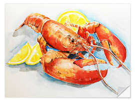 Selvklebende plakat Lobster