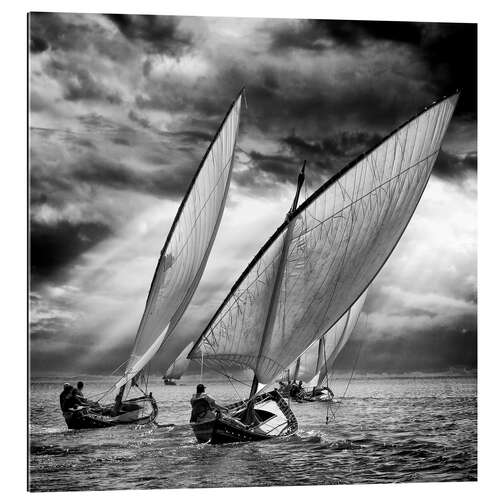 Tableau en plexi-alu Bateaux à voile sous la lumière