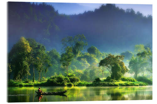 Acrylic print Indonesian river landscape