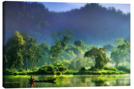 Lienzo  Paisaje fluvial en Indonesia - hardibudi