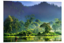 Foam board print Indonesian river landscape