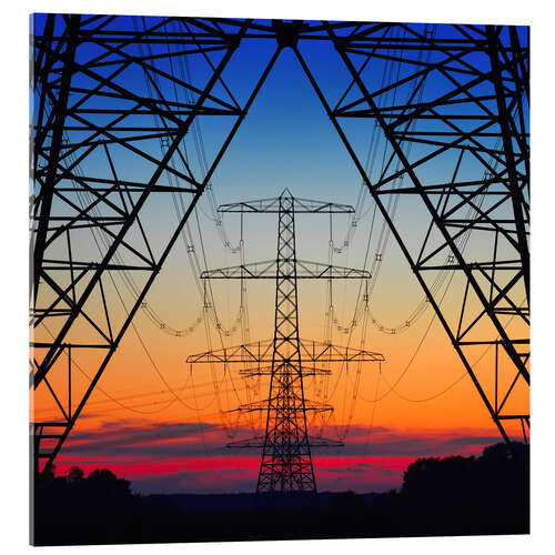 Acrylic print Electric coloured sky