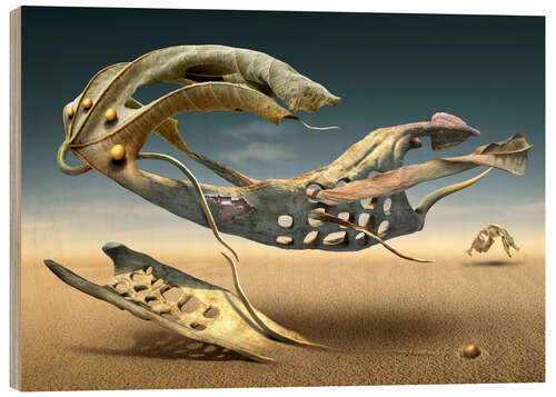 Stampa su legno Surrealistic music