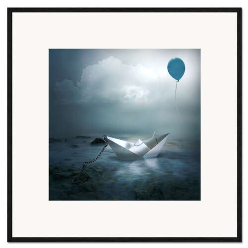 Framed art print Don't leave me