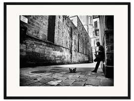 Gerahmter Kunstdruck Ruhige Straße