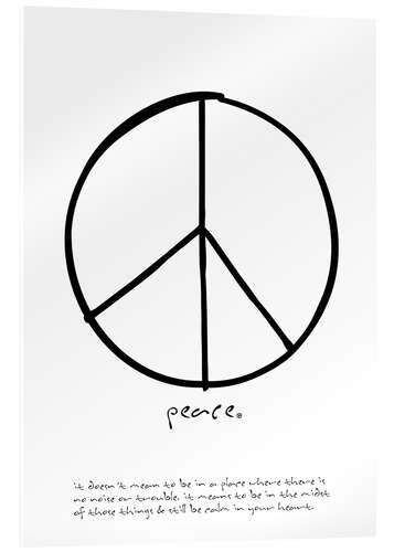 Acrylic print peace