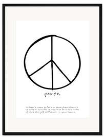 Gerahmter Kunstdruck peace