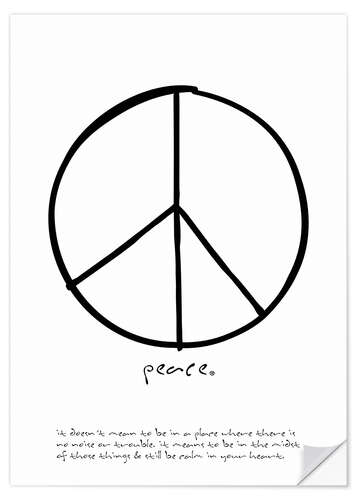 Muursticker peace