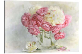 Tableau en plexi-alu Roses et pivoines