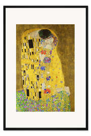 Gerahmter Kunstdruck Der Kuss (Detail)