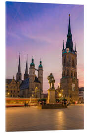 Acrylic print Halle at dusk