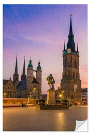 Selvklebende plakat Halle at dusk