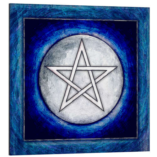 Aluminiumsbilde Moon Pentagram