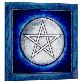 Aluminium print Moon Pentagram