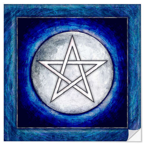 Naklejka na ścianę Moon Pentagram