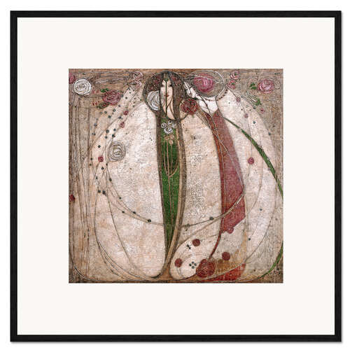 Framed art print The White Rose and the Red Rose
