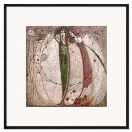 Impression artistique encadrée La Rose blanche et la Rose rouge