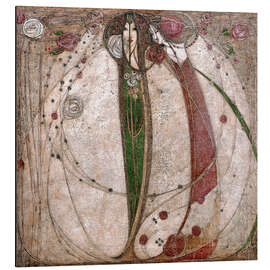 Magnettafel Die weiße Rose und die rote Rose