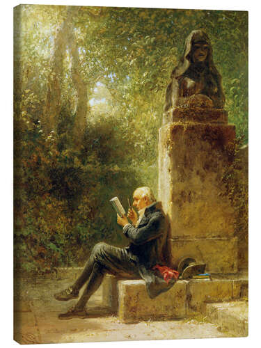 Tableau sur toile Le philosophe (Le lecteur dans le parc)