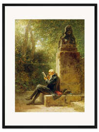 Gerahmter Kunstdruck Der Philosoph (Der Leser im Park)
