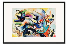 Gerahmter Kunstdruck Rot mit Schwarz