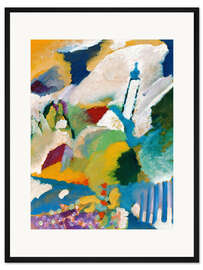 Gerahmter Kunstdruck Kirche in Murnau