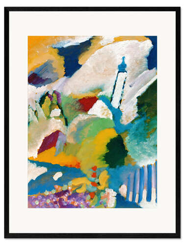 Impression artistique encadrée Église à Murnau